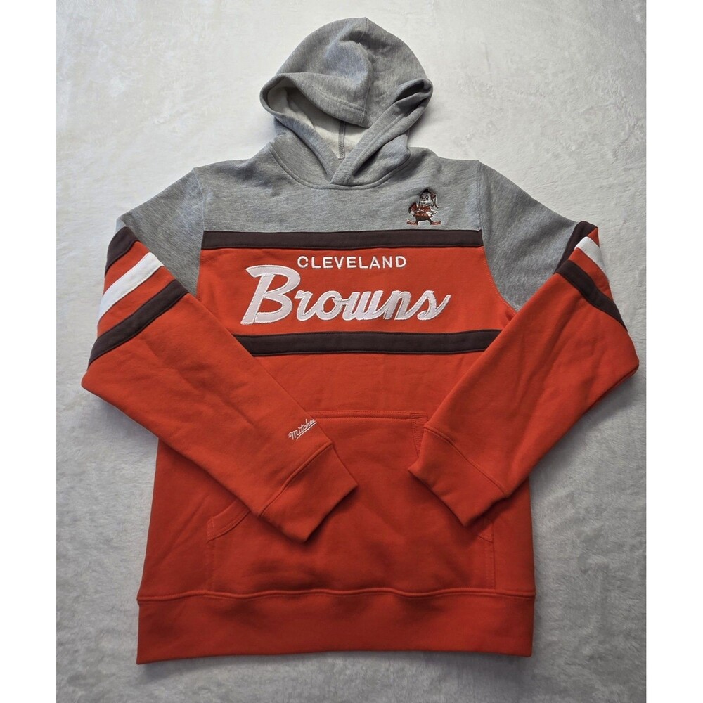 Cleveland Browns Retro Mitchell & Ness Youth Large 14/16 Script  Football Hoodie